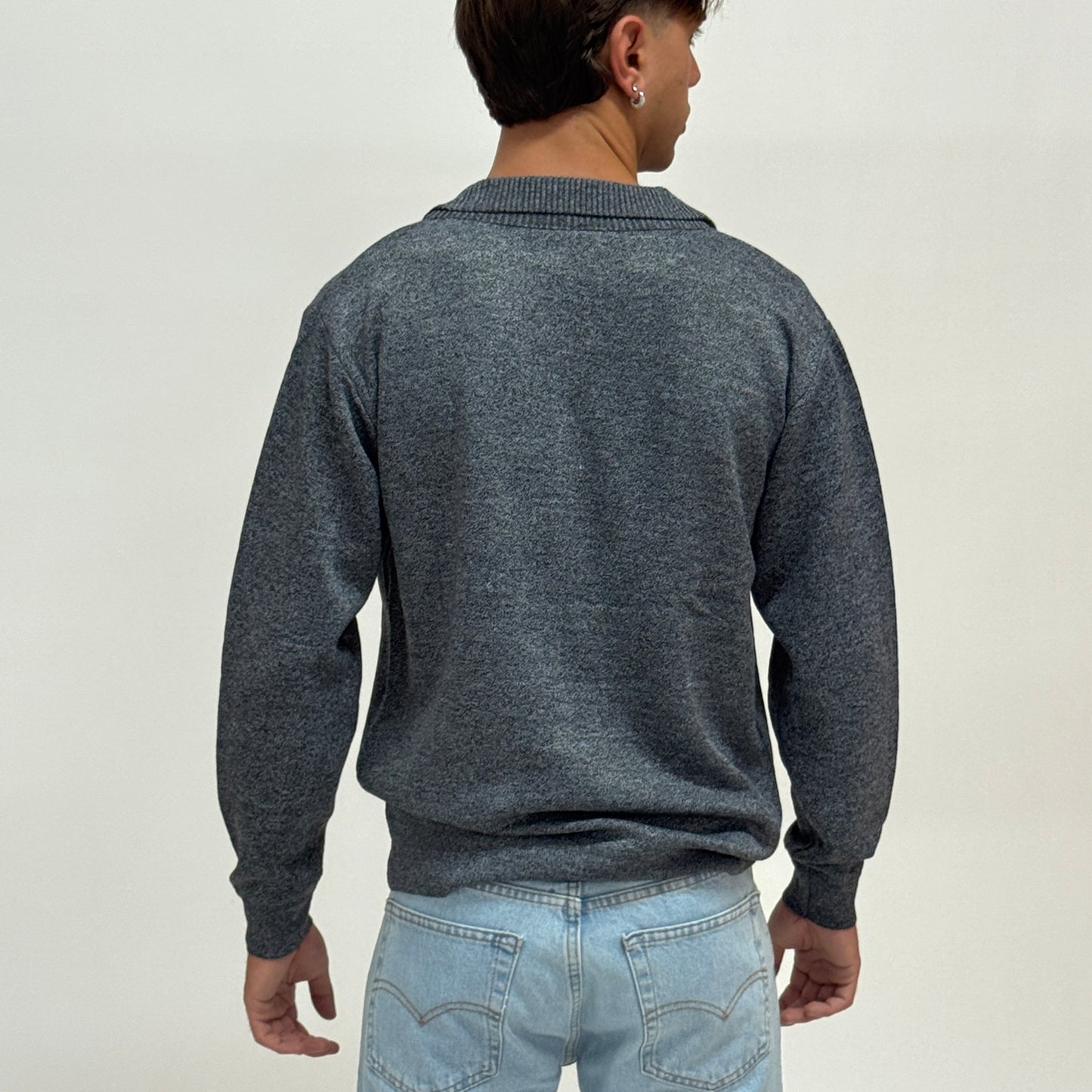 Polo mezza zip grigio GILMOUR