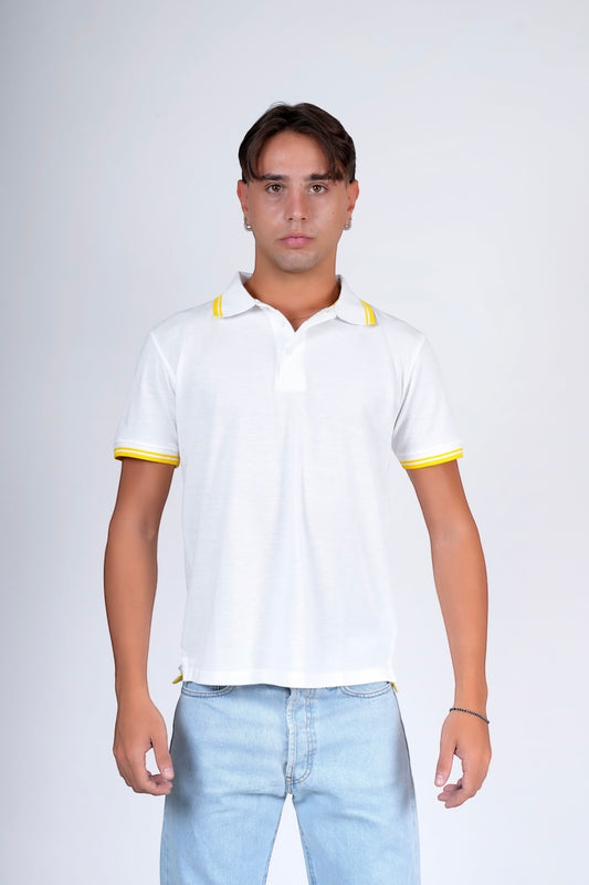 Polo piquet con due bottoni