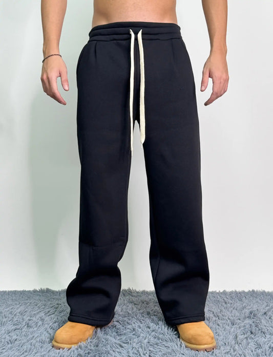 Pantalone tuta italiano cotone felpato over baggy