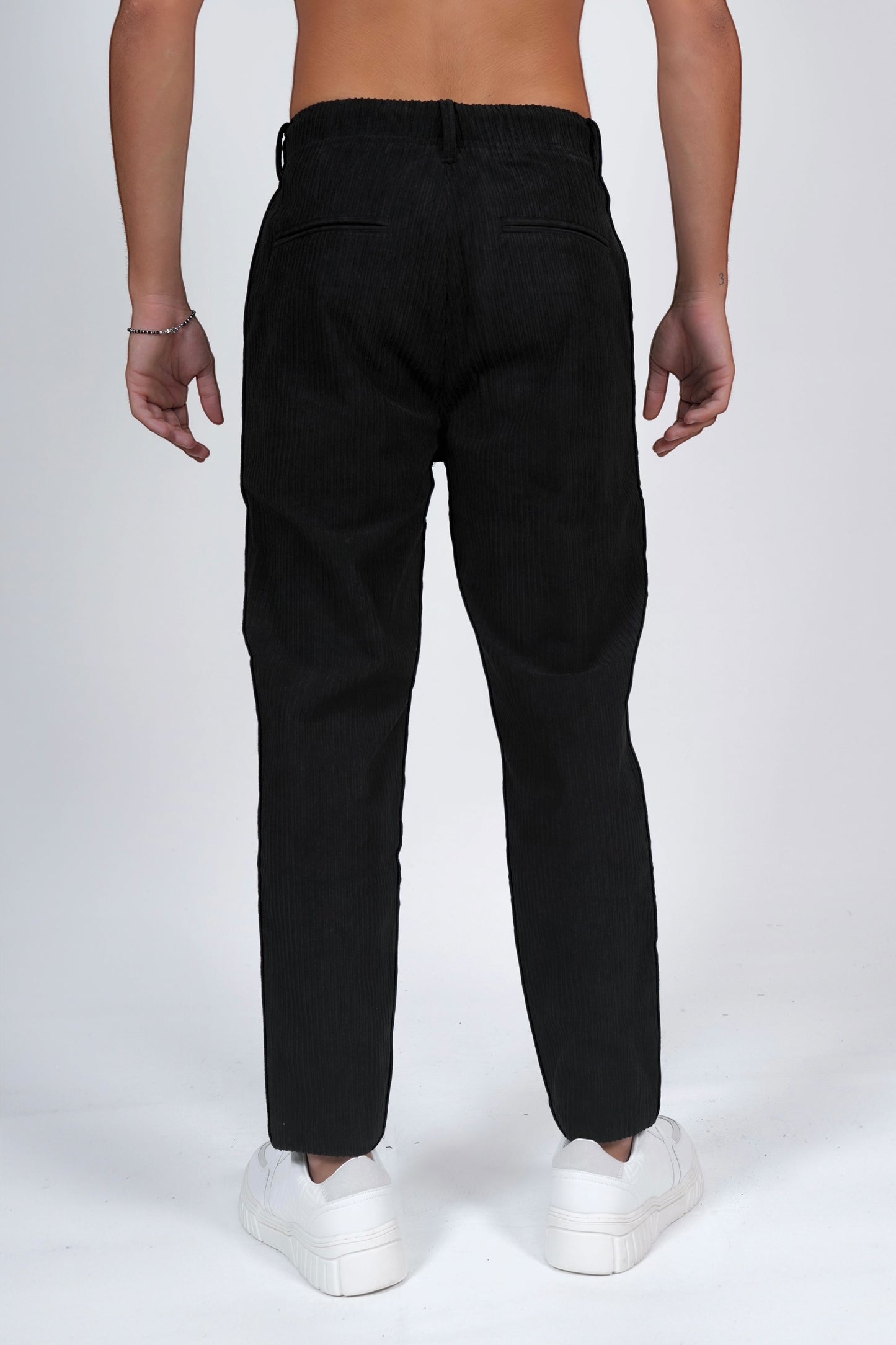 Pantalone velluto nero SIMEONE