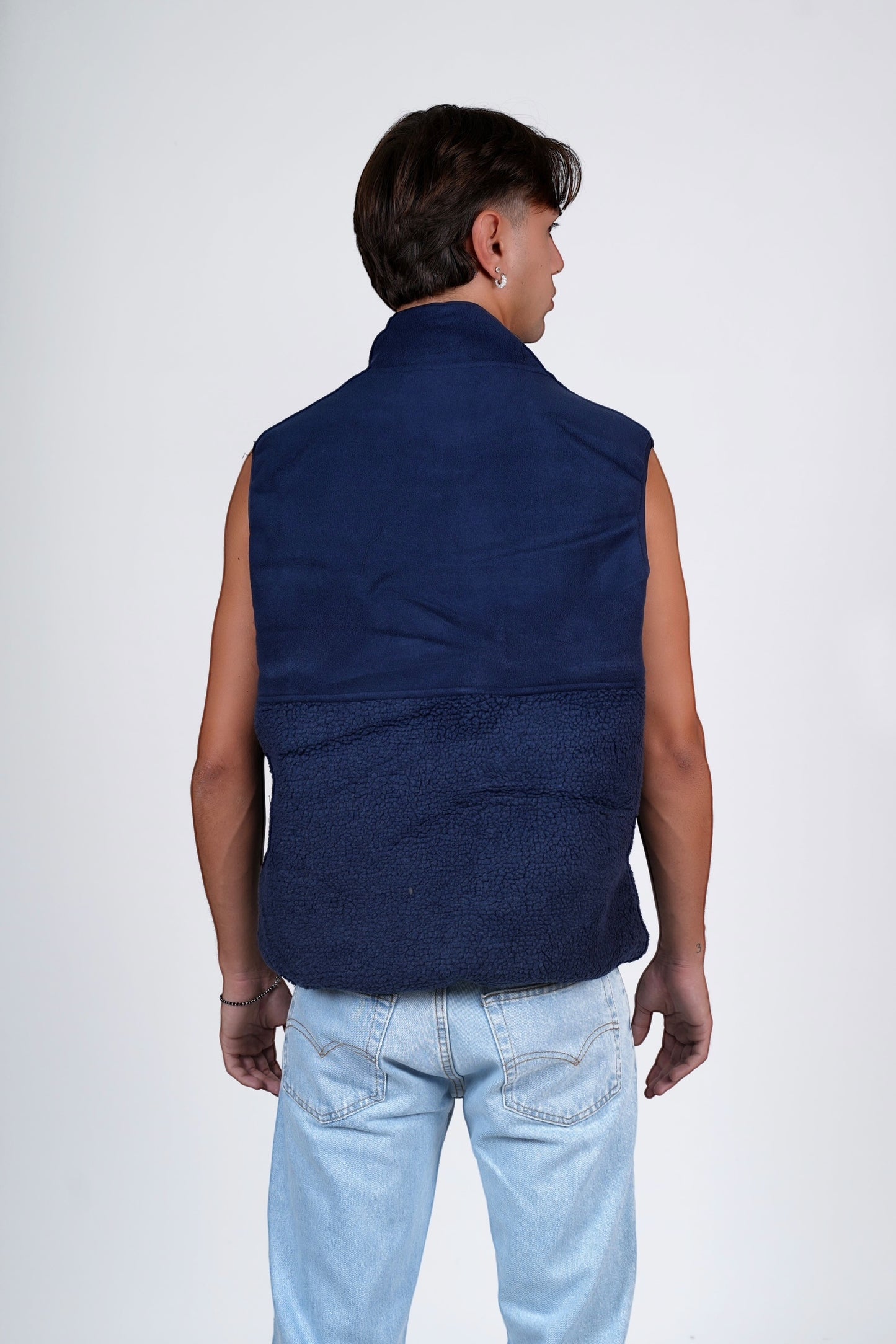 Smanicato in pile blu MAZZOCCHI