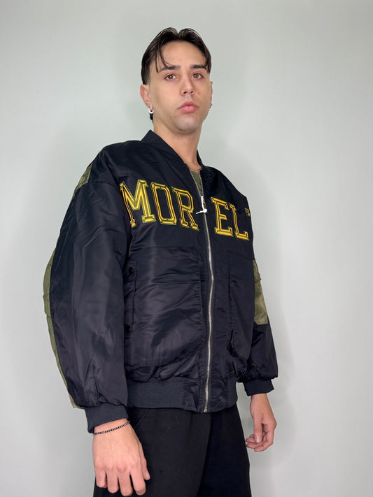 Jacket imbottito zip baggy nero