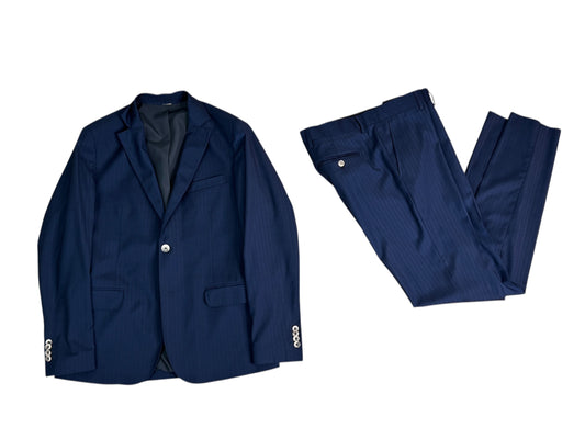 Abito italiano monopetto slim blu SARTORIALE