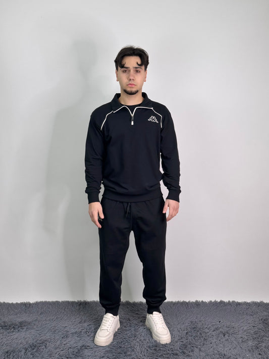 Tuta kappa comoda in cotone garzato