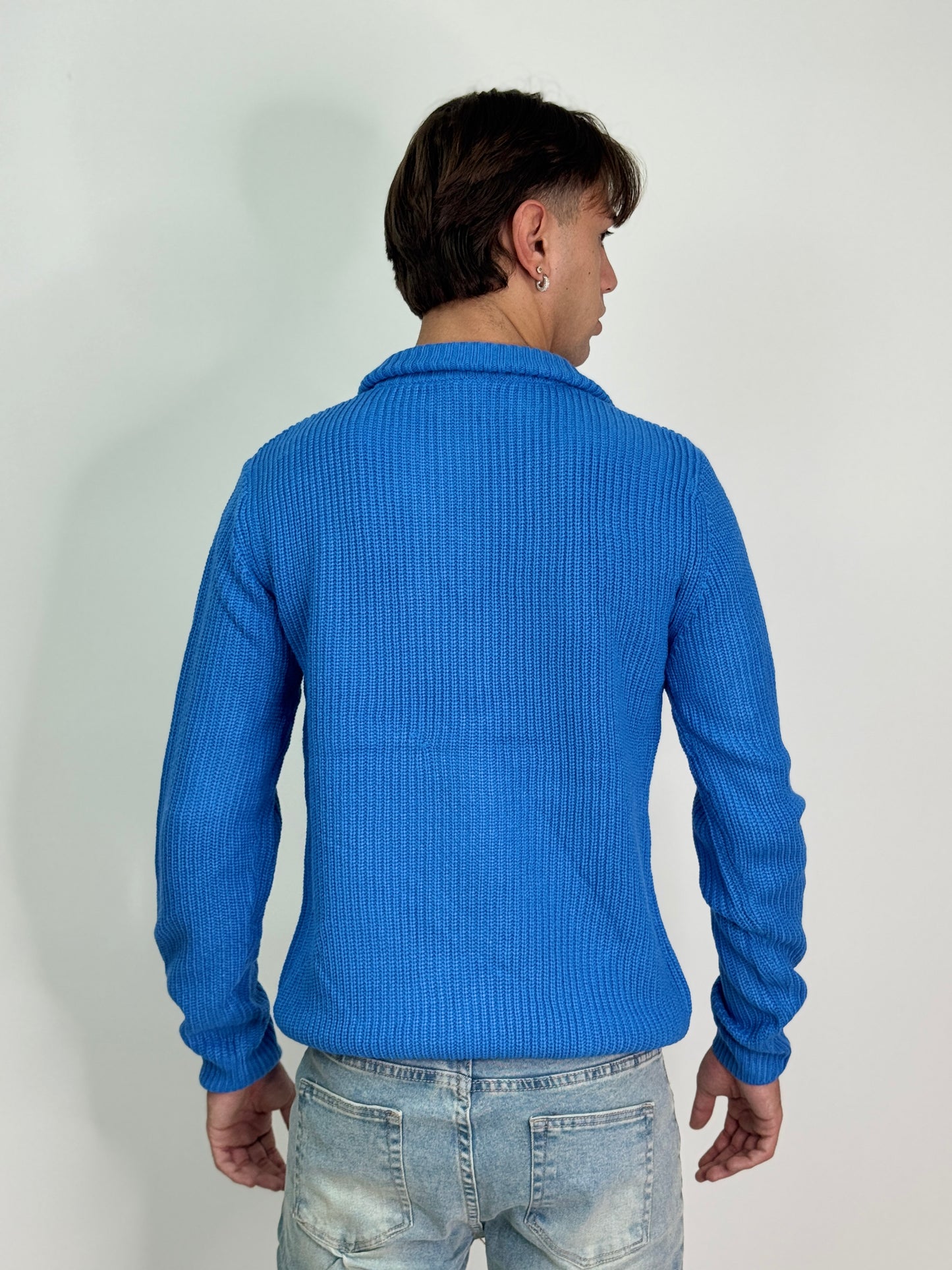 Maglione mezza zip blu MESSI