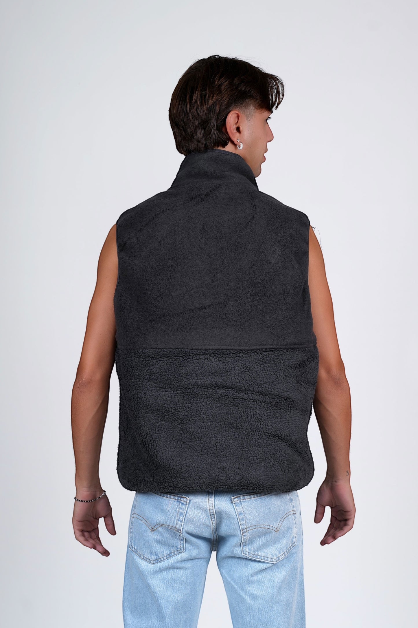 Smanicato in pile grigio MAZZOCCHI