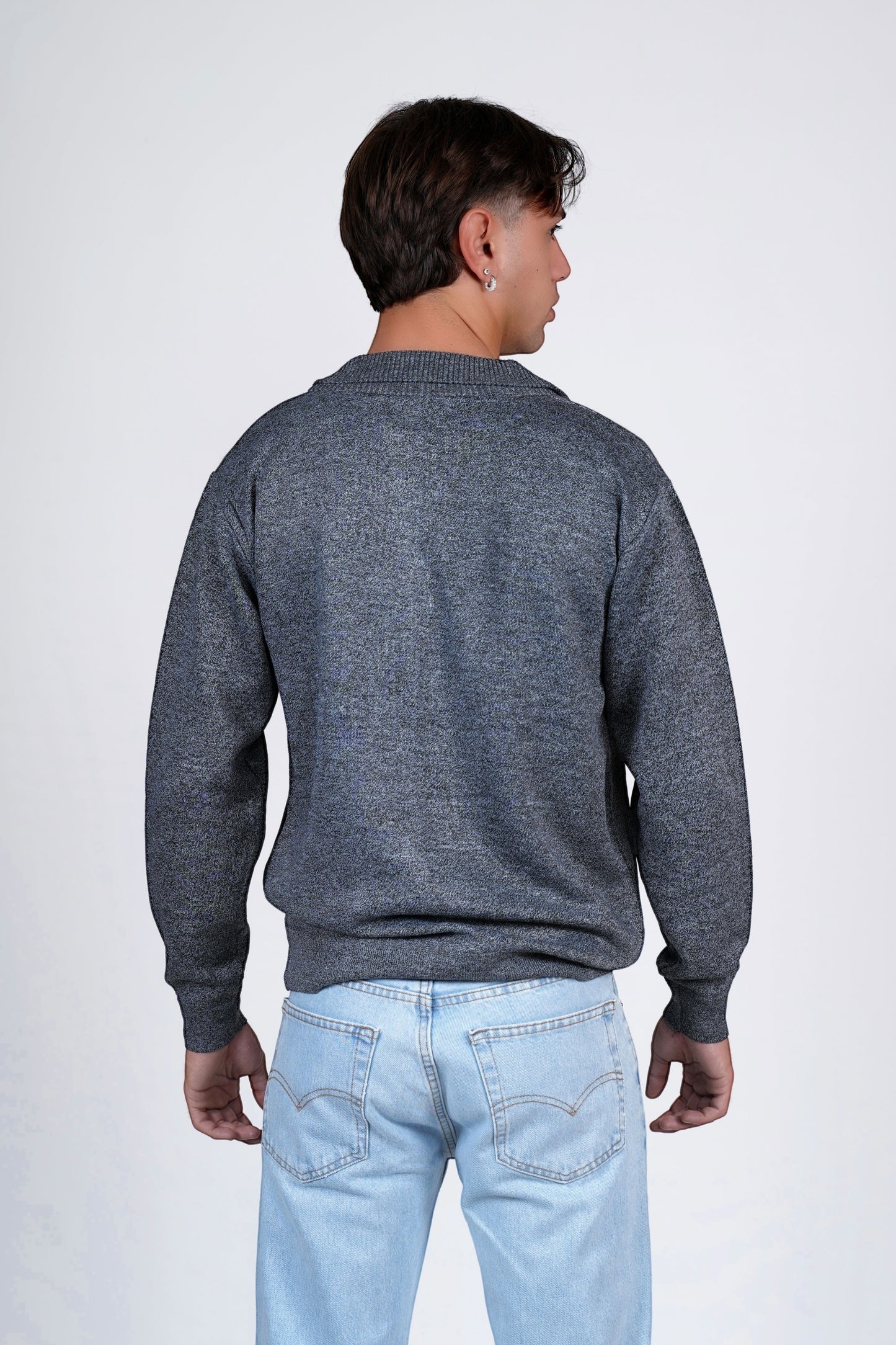 Polo mezza zip grigio GILMOUR