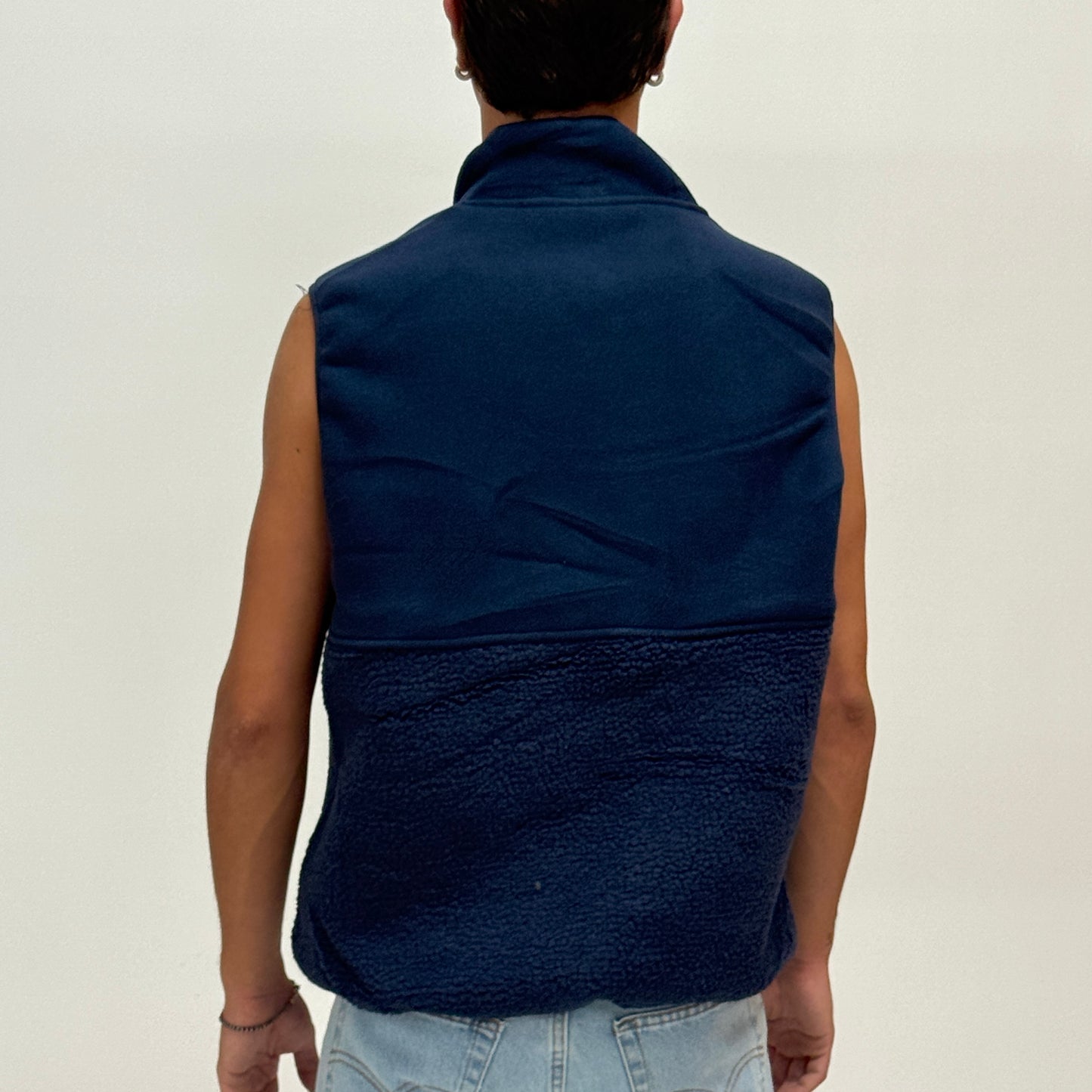 Smanicato in pile blu MAZZOCCHI