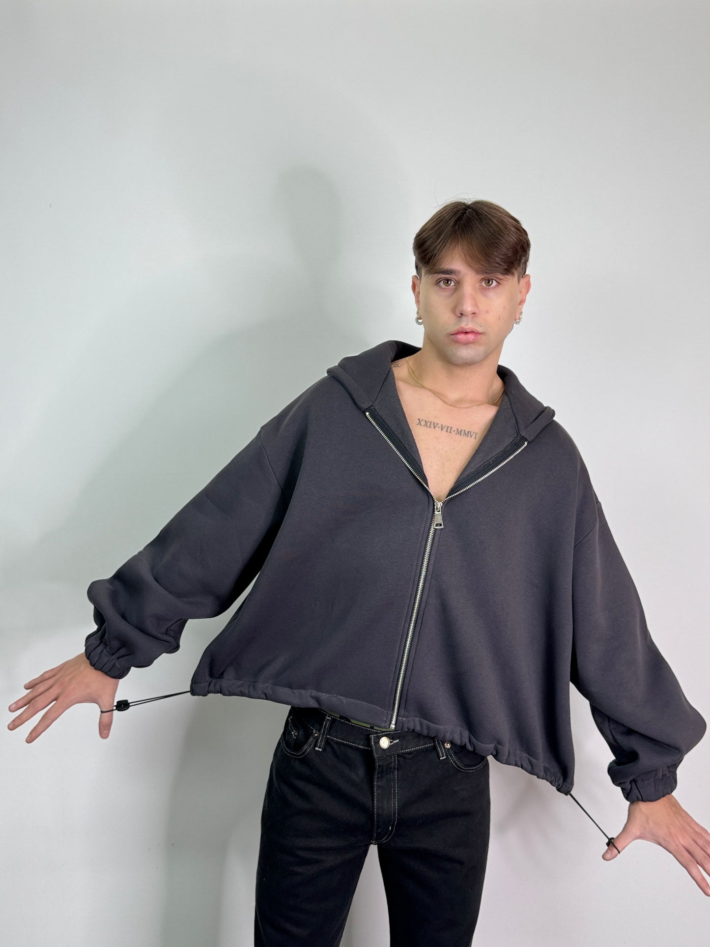 Felpa zip over boxy fit CALIFORNIA