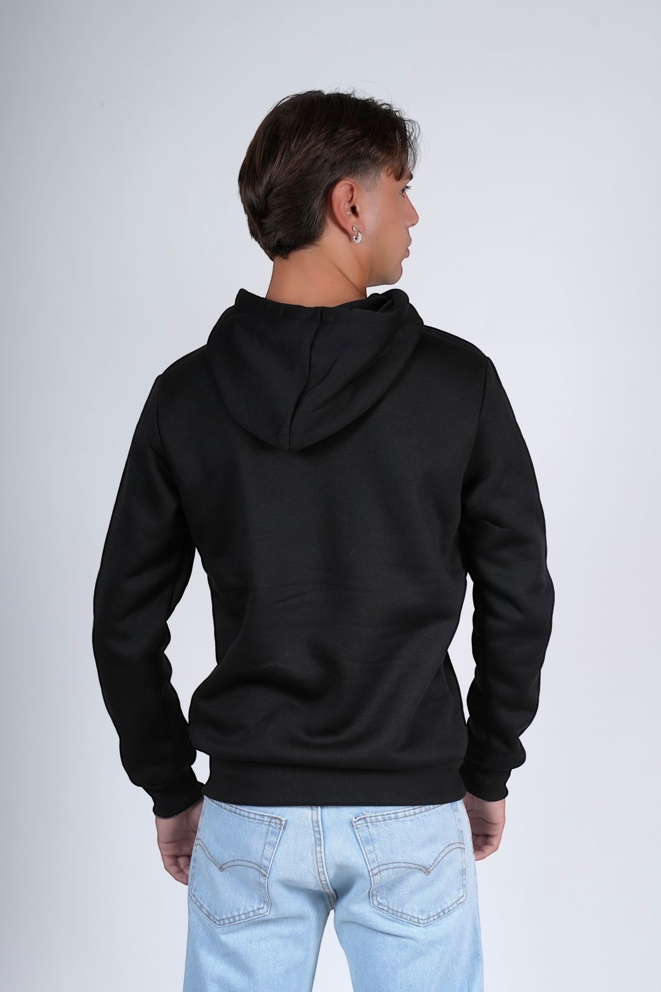 Felpa zip felpata Nero POLK