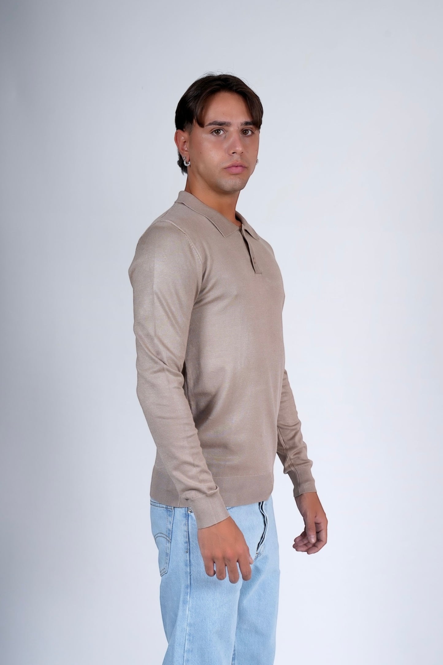 Polo lunga beige YAMAN