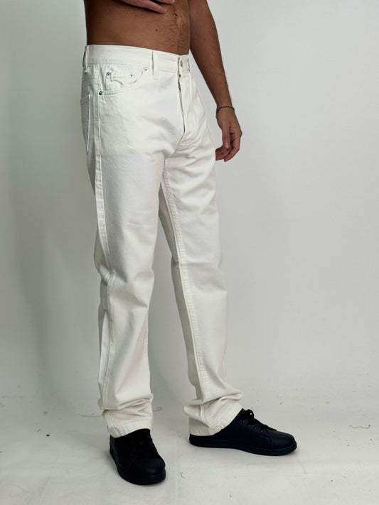 Jeans cotone invernale basic italiano bianco