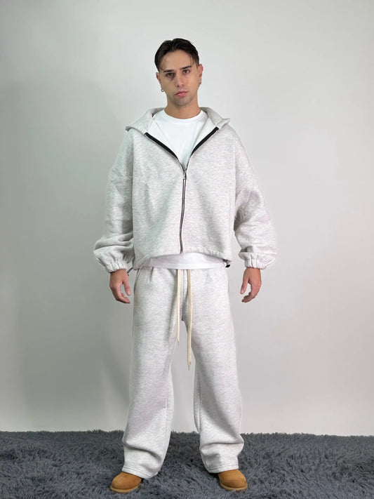Tuta italiana cotone calda zip oversize baggy