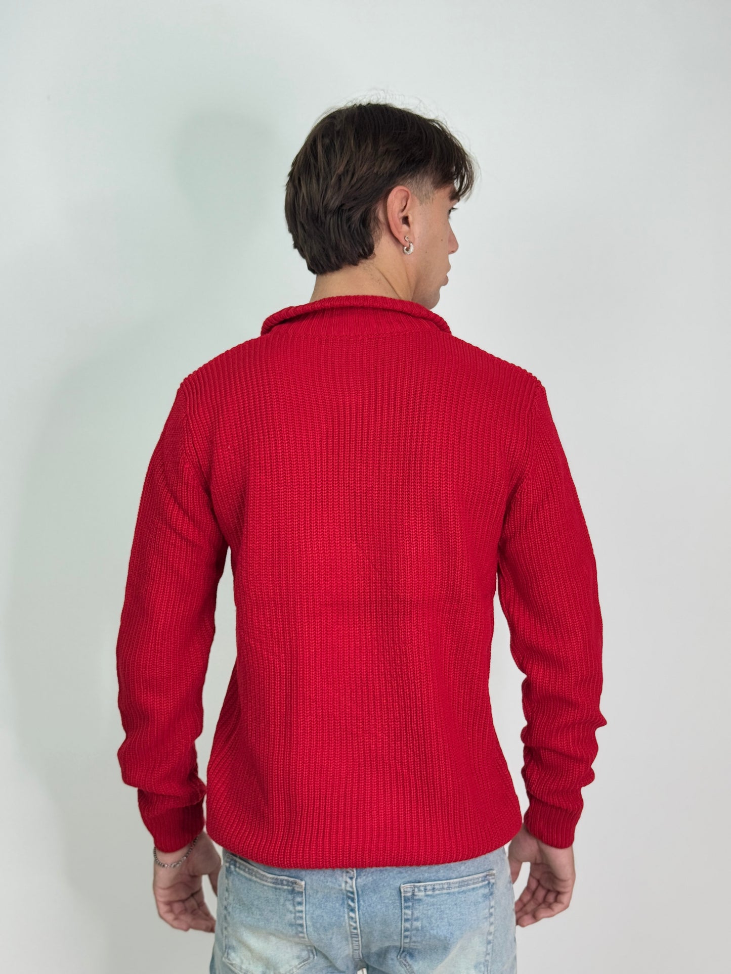 Maglione mezza zip rosso MESSI