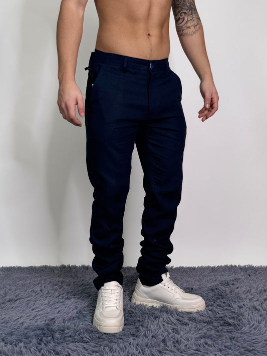 Pantalone elegante misto lino