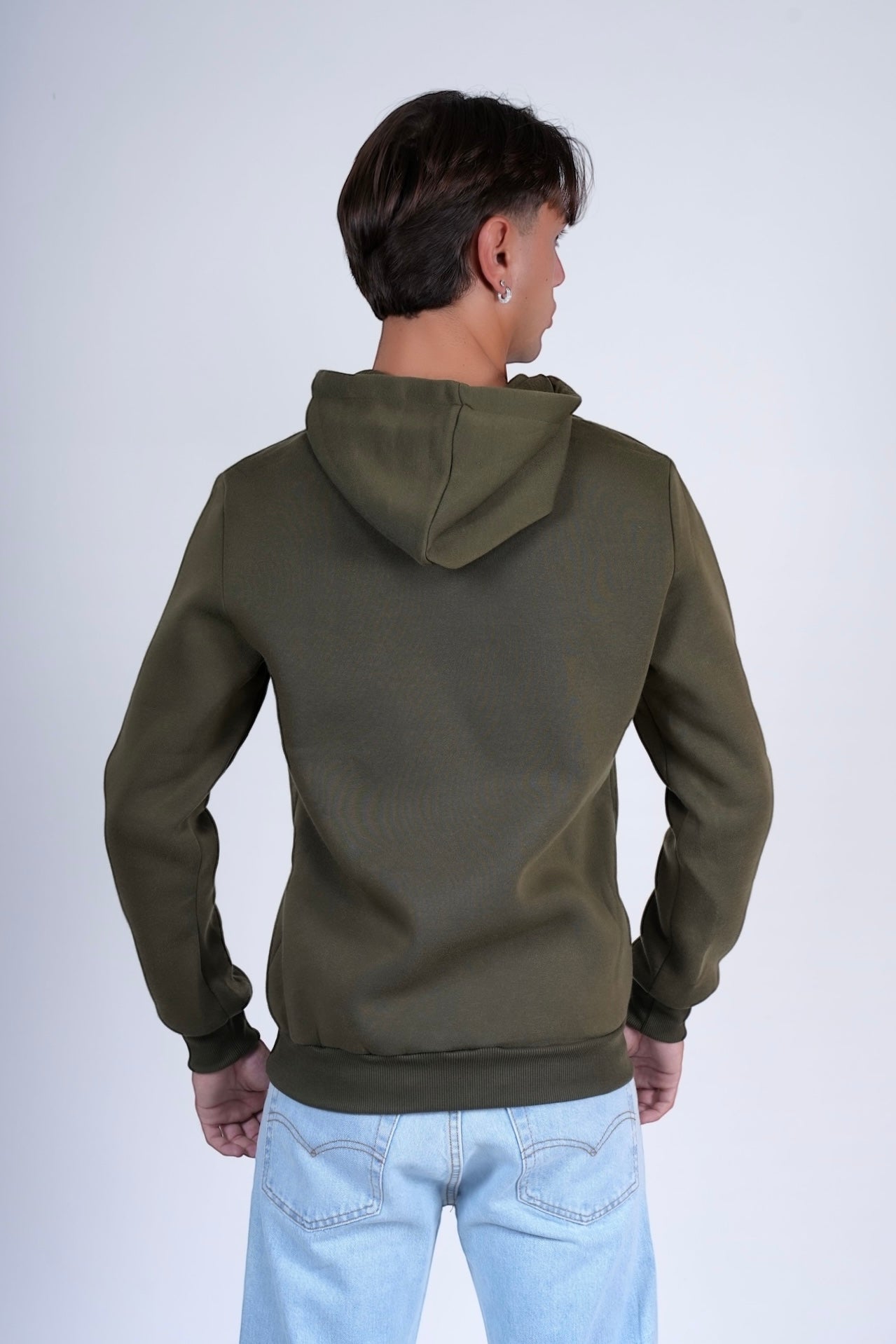 Felpa zip felpata Verde POLK