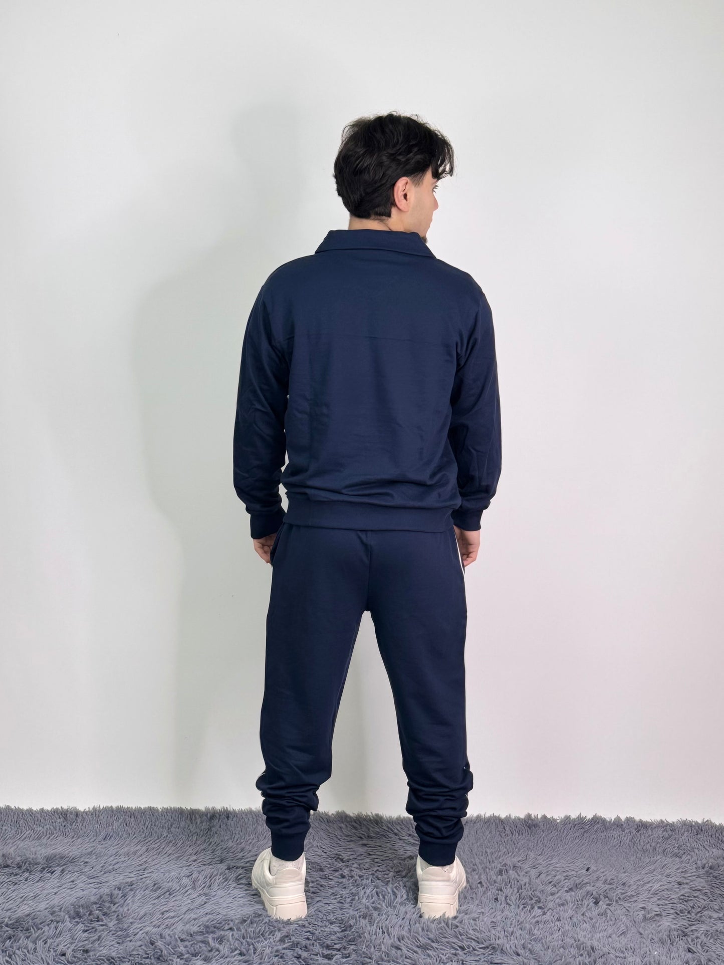 Tuta kappa comoda in cotone garzato