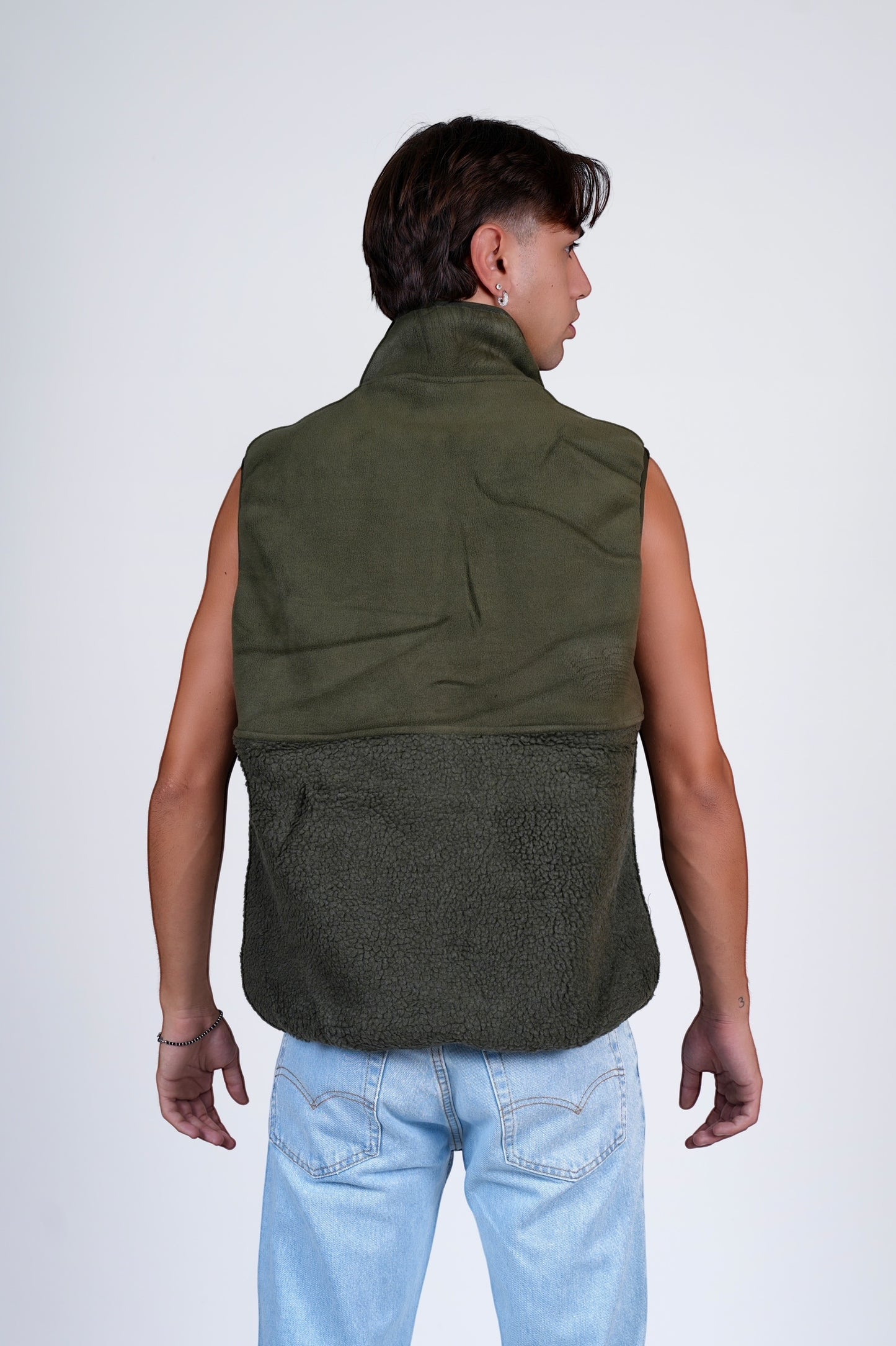 Smanicato in pile verde MAZZOCCHI