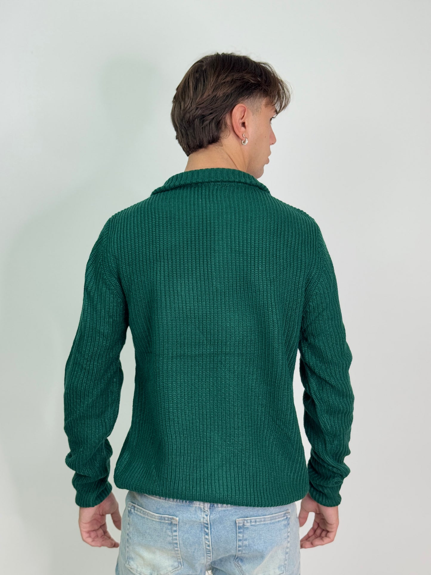 Maglione mezza zip verde MESSI