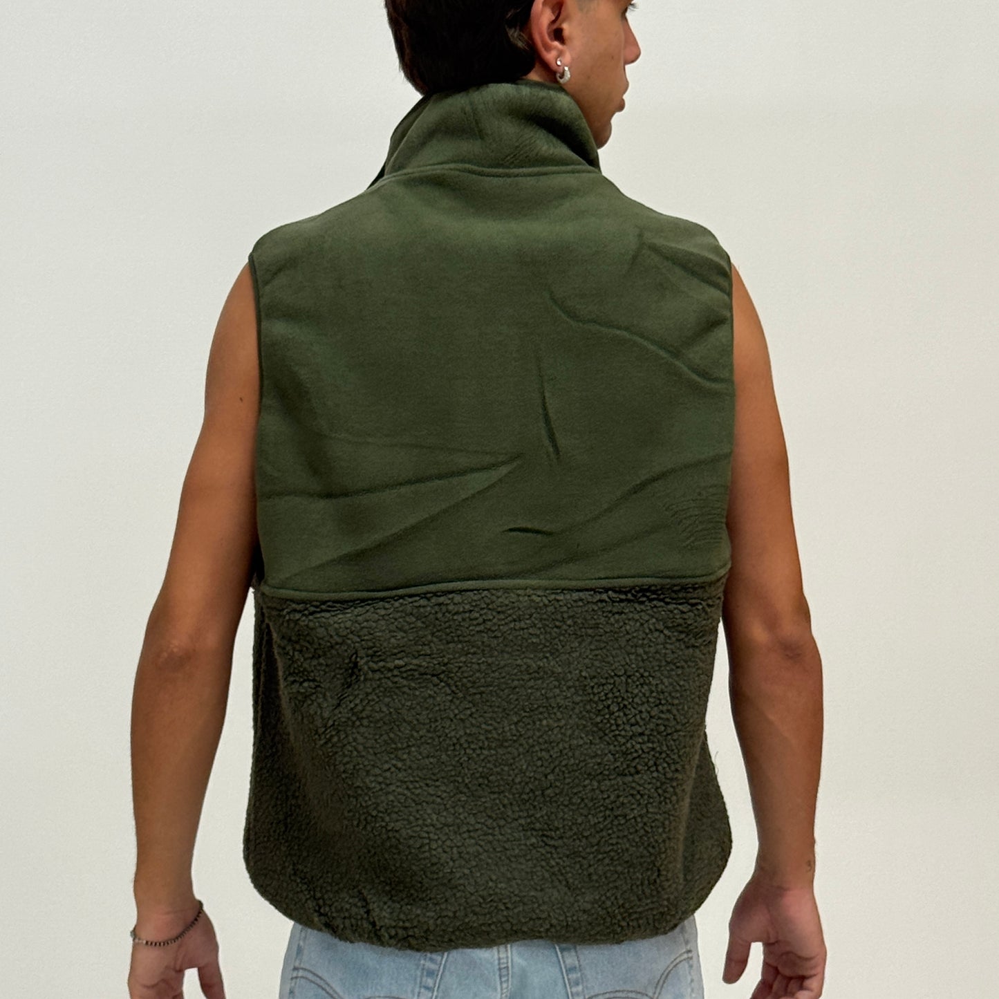 Smanicato in pile verde MAZZOCCHI