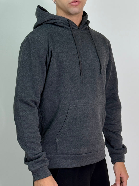 Felpa cotone felpata con cappuccio