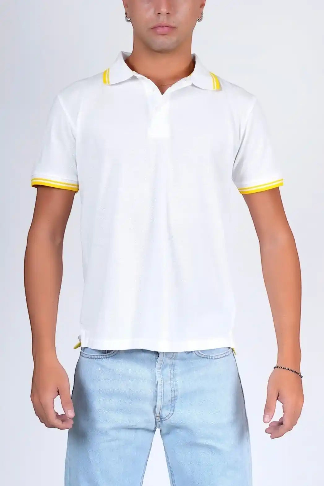 Polo piquet con due bottoni