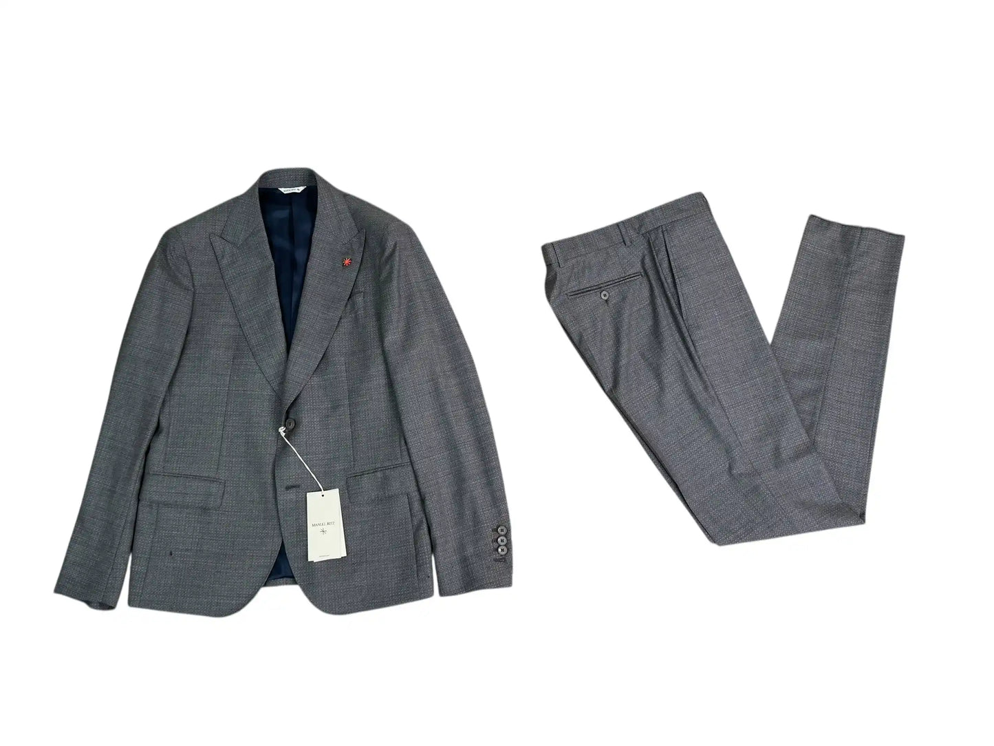 Abito italiano lana monopetto slim grigio MANUEL RITZ