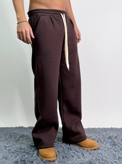 Pantalone tuta italiano cotone felpato over baggy