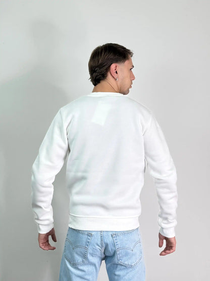 Felpa cotone felpata girocollo