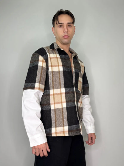 Camicia italiana calda cotone quadri