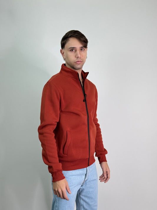 Felpa cotone felpata con zip