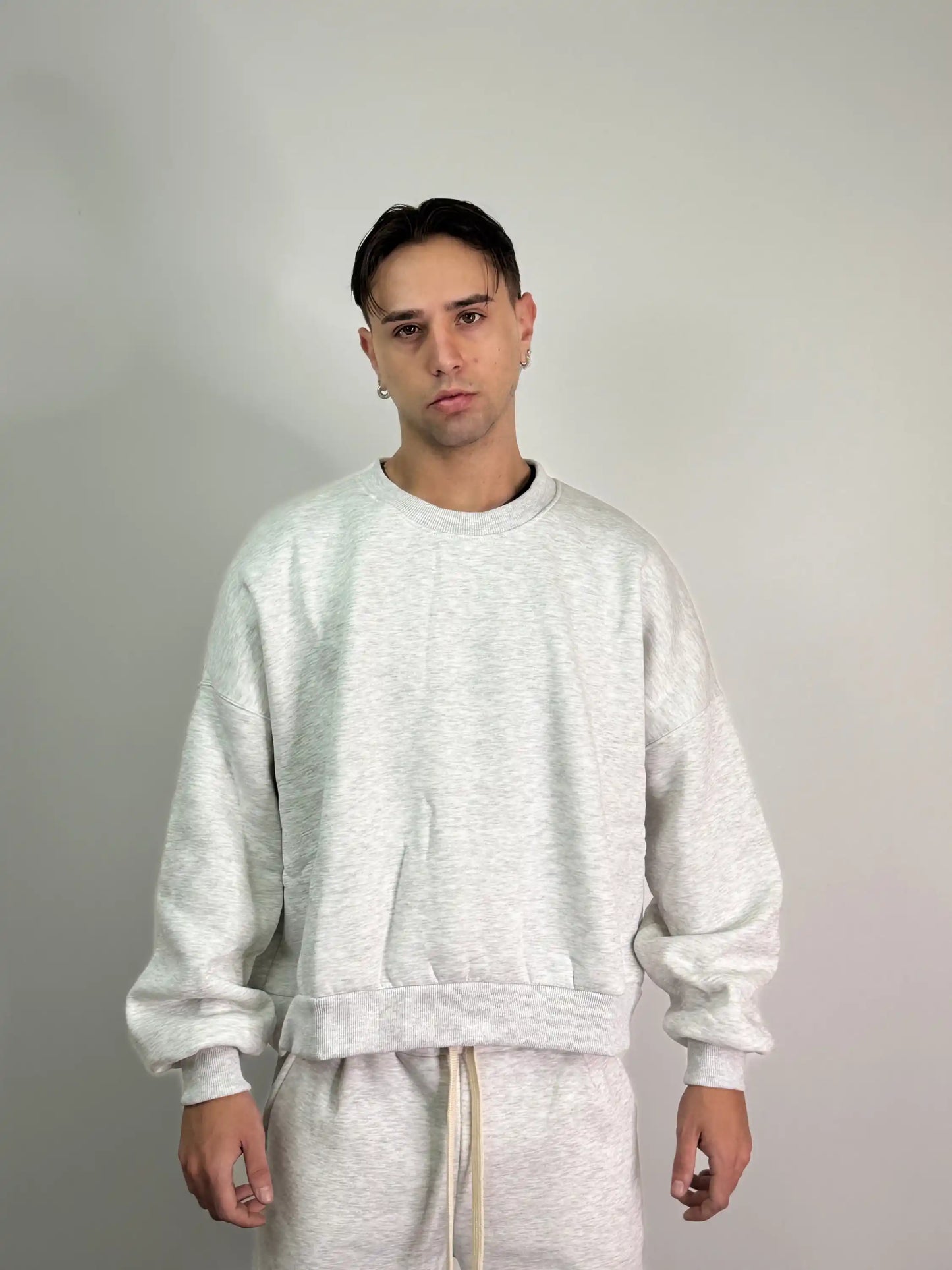 Tuta italiana cotone calda girocollo over baggy