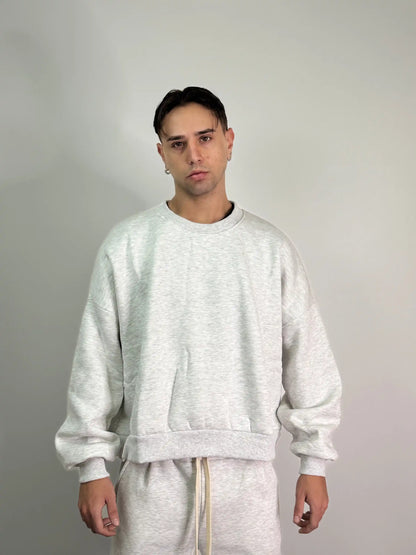 Tuta italiana cotone calda girocollo over baggy