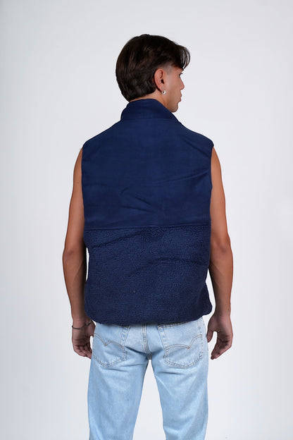 Smanicato in pile blu MAZZOCCHI