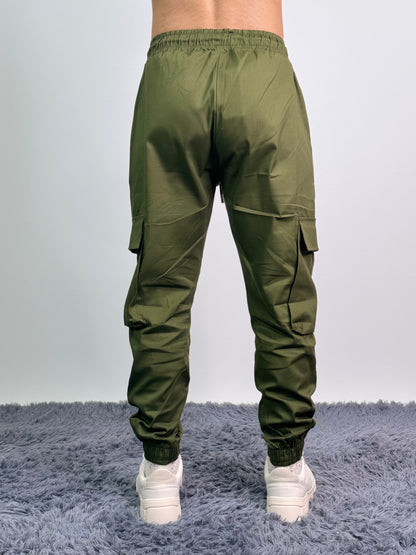 Pantalone cargo cotone leggero tasconi