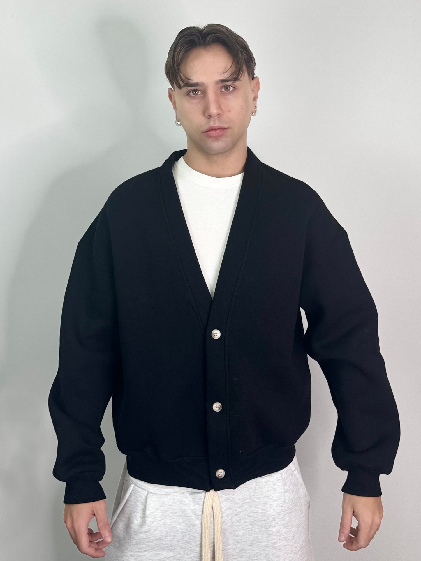 Cardigan Cotone Felpato Italiano