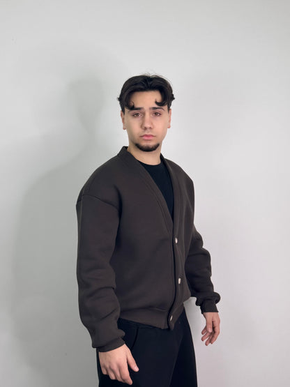 Cardigan Cotone Felpato Italiano