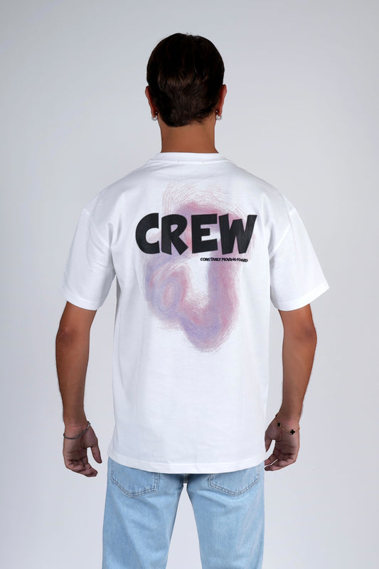 T-shirt oversize Bianco CREW