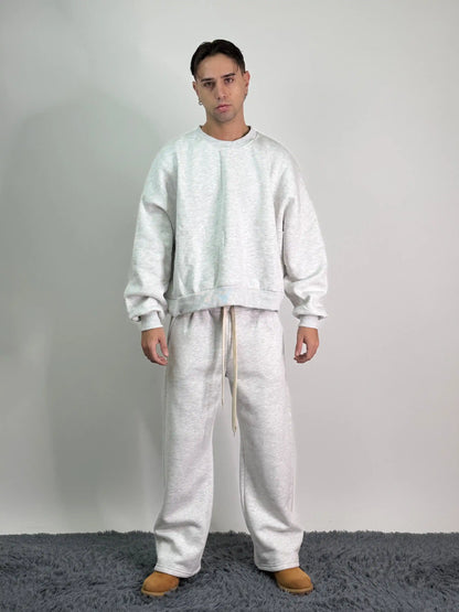 Tuta italiana cotone calda girocollo over baggy