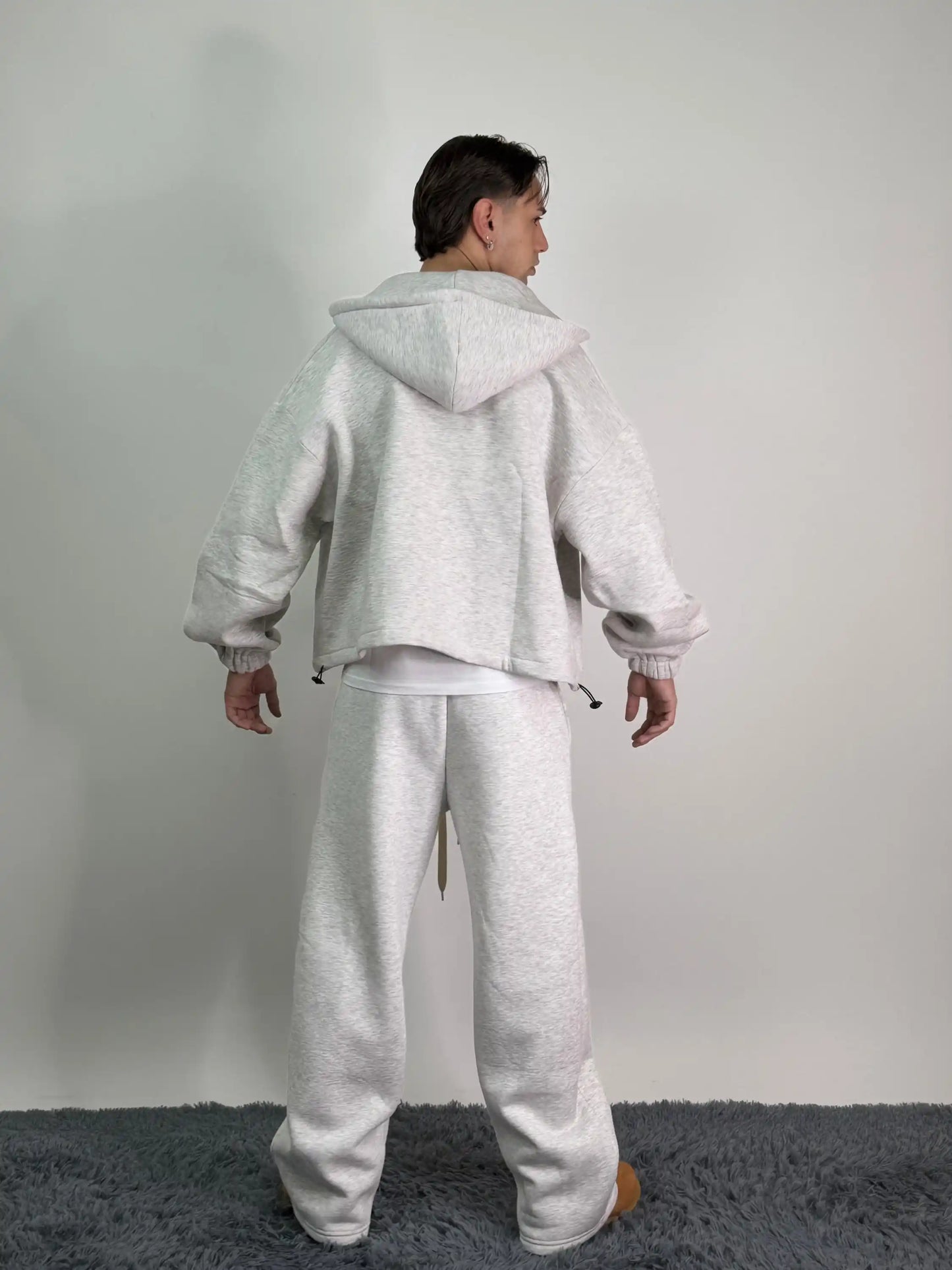 Tuta italiana cotone calda zip oversize baggy