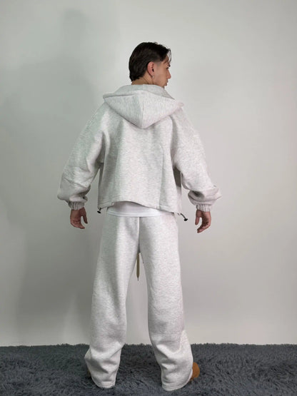 Tuta italiana cotone calda zip oversize baggy