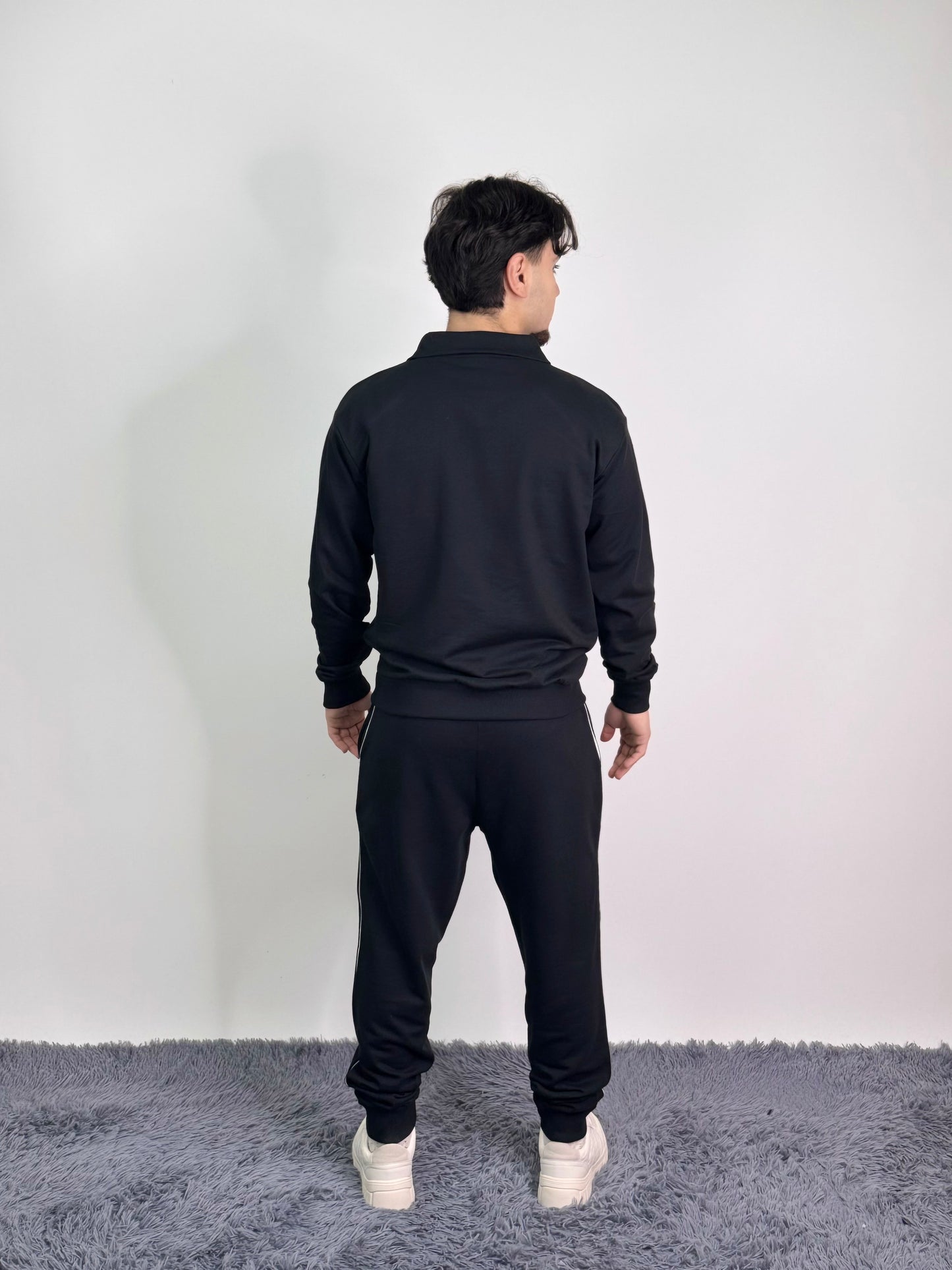 Tuta kappa comoda in cotone garzato