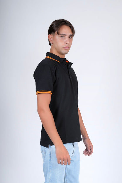 Polo piquet Nero APRIUM