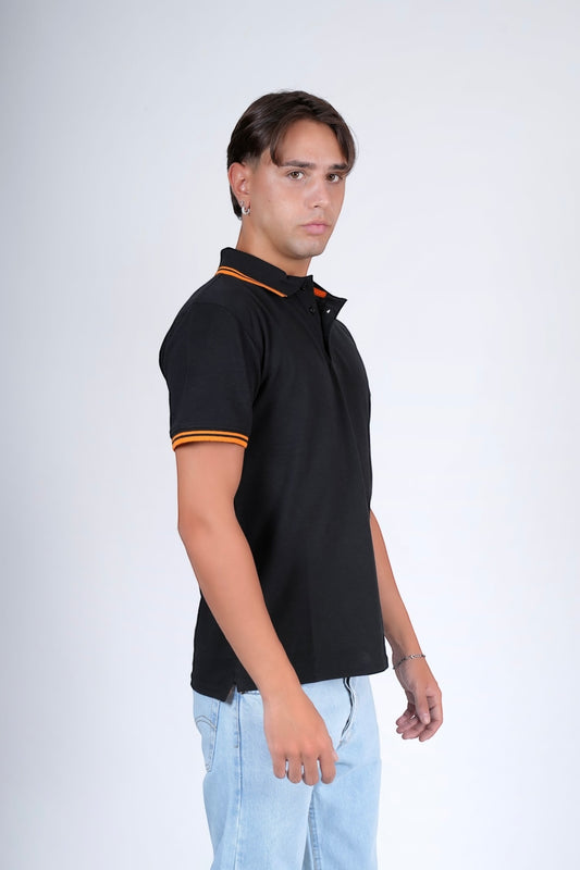Polo piquet Nero APRIUM