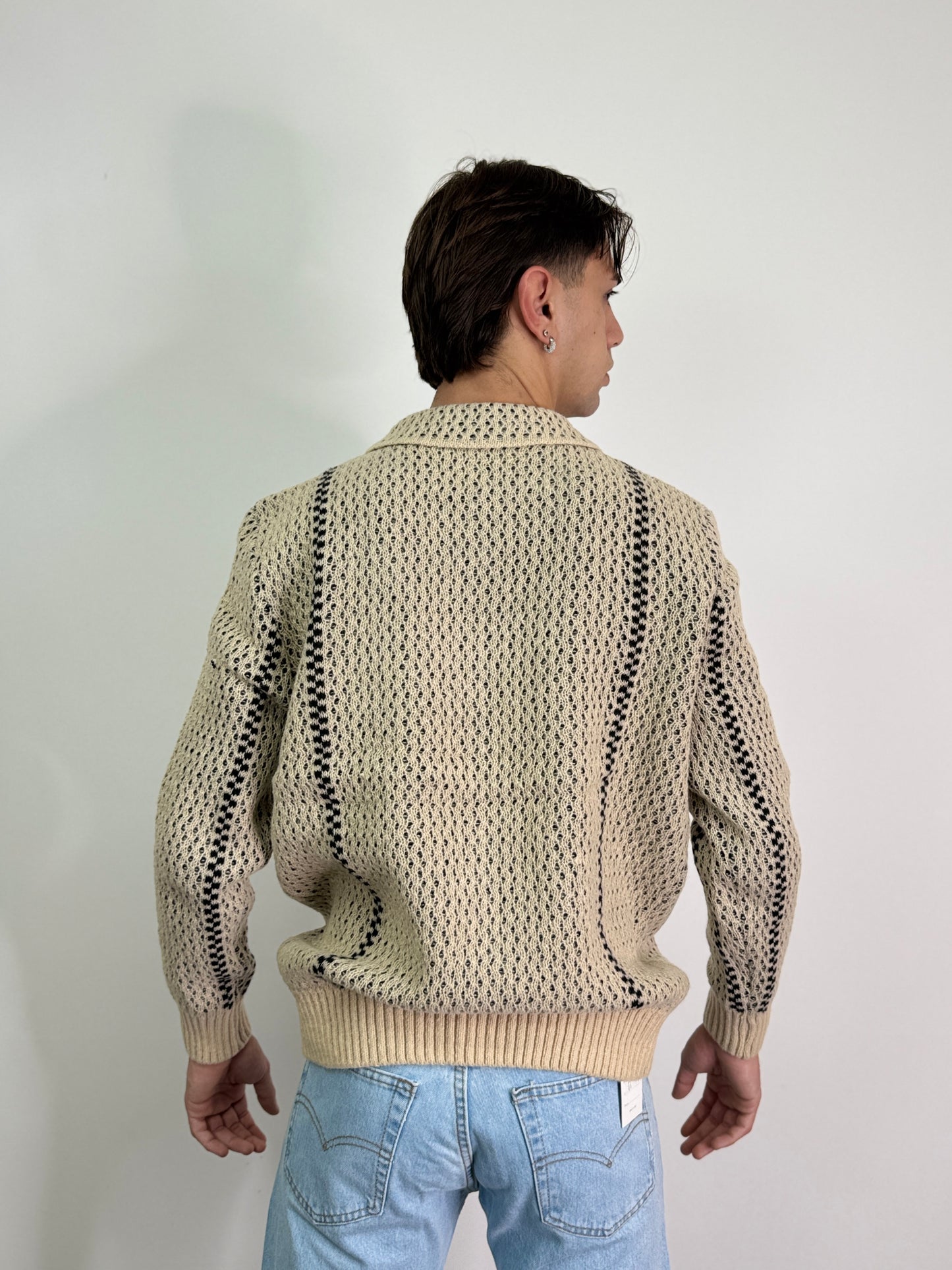 Cardigan traforato morbido