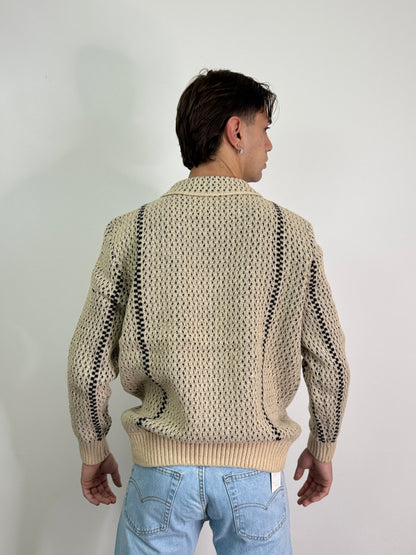 Cardigan traforato morbido