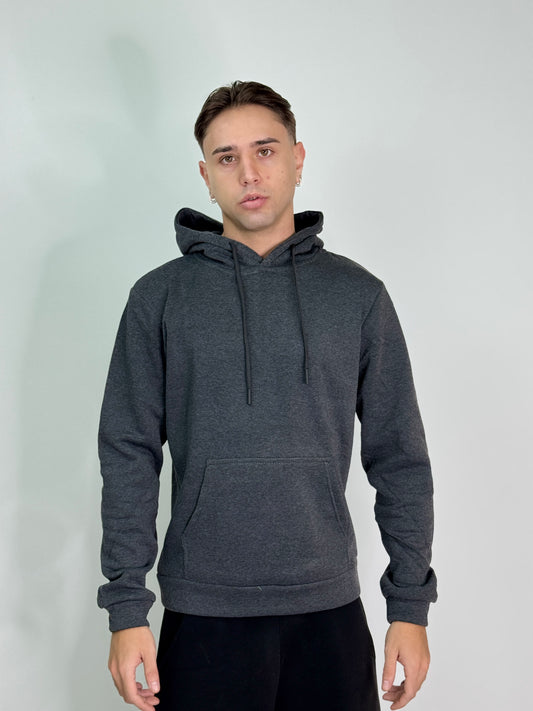 Felpa cotone felpata con cappuccio