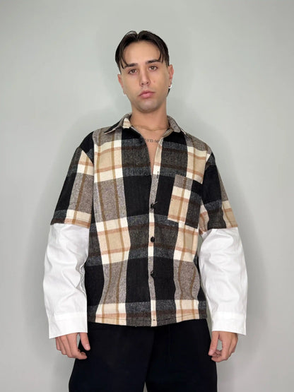 Camicia italiana calda cotone quadri