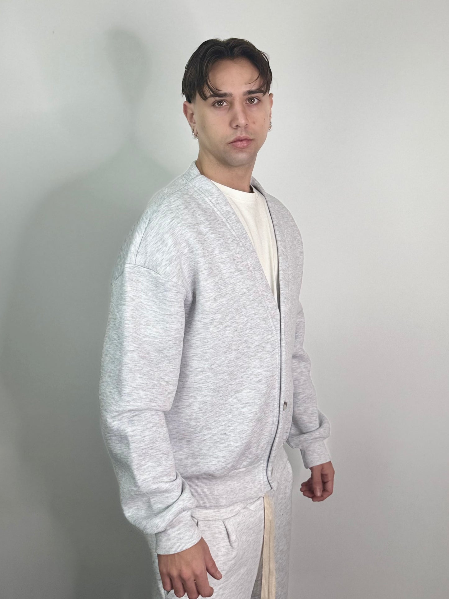 Cardigan Cotone Felpato Italiano