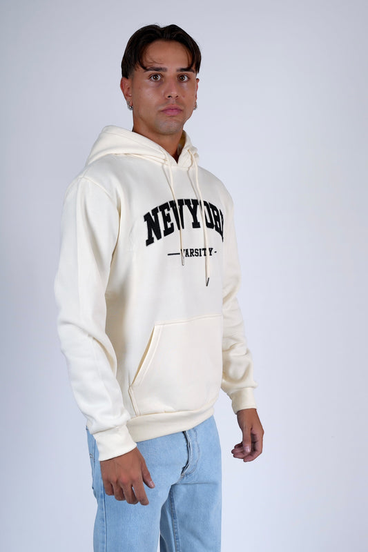 Felpa calda Beige NEW YORK